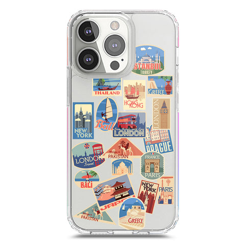 iPhone 13 Pro Cover - Personalised Boarding Pass Ticket Series - Clear Phone Case - Soft Silicon Borders