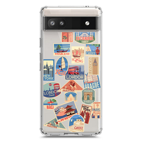 Google Pixel 6a Cover - Personalised Boarding Pass Ticket Series - Clear Phone Case - Soft Silicon Borders