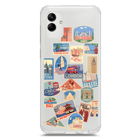 Samsung Galaxy M02s Cover - Personalised Boarding Pass Ticket Series - Clear Phone Case - Soft Silicon Borders
