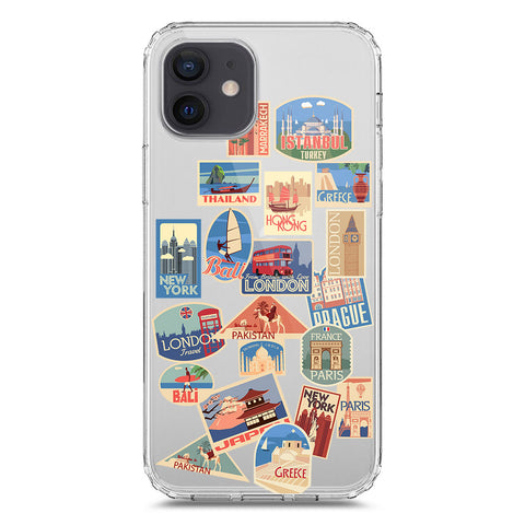 iPhone 12 Cover - Personalised Boarding Pass Ticket Series - Clear Phone Case - Soft Silicon Borders
