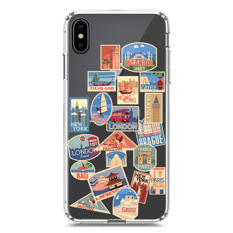 iPhone XS Max Cover - Personalised Boarding Pass Ticket Series - Clear Phone Case - Soft Silicon Borders