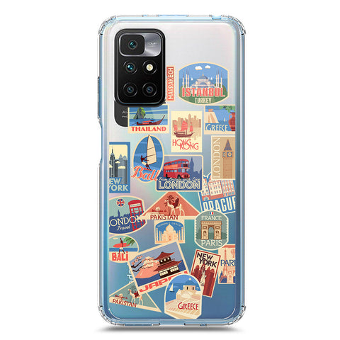 Xiaomi Redmi 10 Cover - Personalised Boarding Pass Ticket Series - Clear Phone Case - Soft Silicon Borders