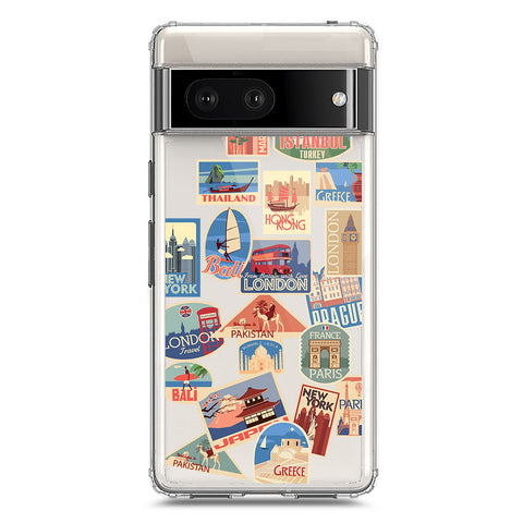 Google Pixel 7 Cover - Personalised Boarding Pass Ticket Series - Clear Phone Case - Soft Silicon Borders