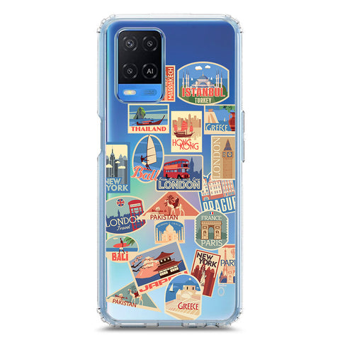 Oppo A54 4G Cover - Personalised Boarding Pass Ticket Series - Clear Phone Case - Soft Silicon Borders