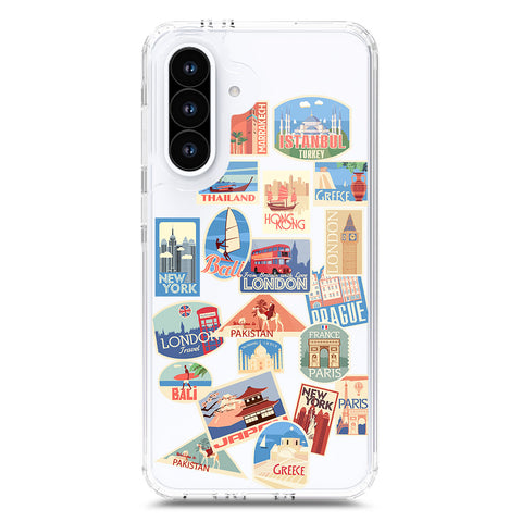 Samsung Galaxy A17 Cover - Personalised Boarding Pass Ticket Series - Clear Phone Case - Soft Silicon Borders