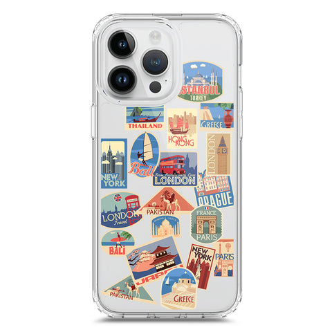 iPhone 15 Pro Cover - Personalised Boarding Pass Ticket Series - Clear Phone Case - Soft Silicon Borders
