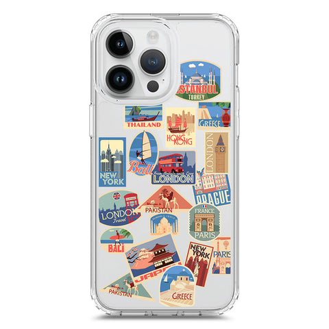 iPhone 15 Pro Max Cover - Personalised Boarding Pass Ticket Series - Clear Phone Case - Soft Silicon Borders