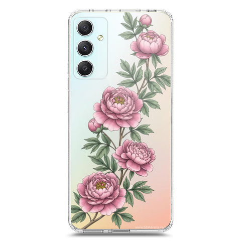 Samsung Galaxy A34 5G Cover - Velvet Bloom Series - Clear Phone Case - Soft Silicon Borders (Fast Delivery)