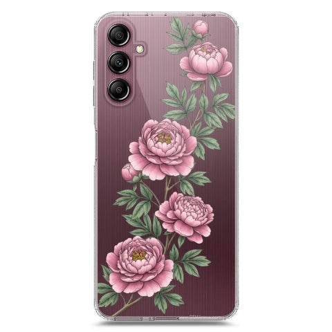 Samsung Galaxy A05s Cover - Velvet Bloom Series - Clear Phone Case - Soft Silicon Borders