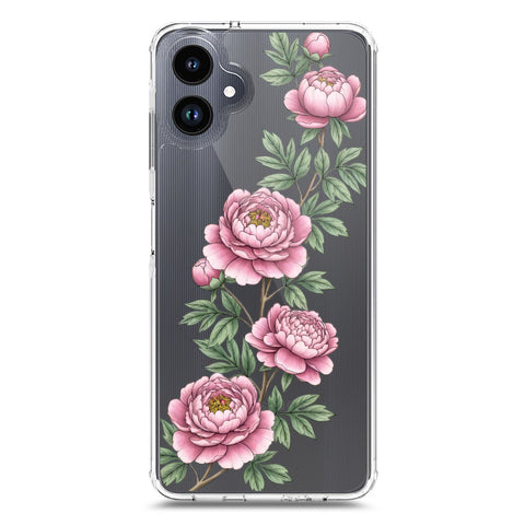 Samsung Galaxy A06 Cover - Velvet Bloom Series - Clear Phone Case - Soft Silicon Borders