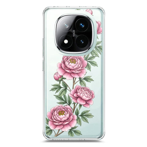 Xiaomi Redmi Note 14 Pro 4G Cover - Velvet Bloom Series - Clear Phone Case - Soft Silicon Borders