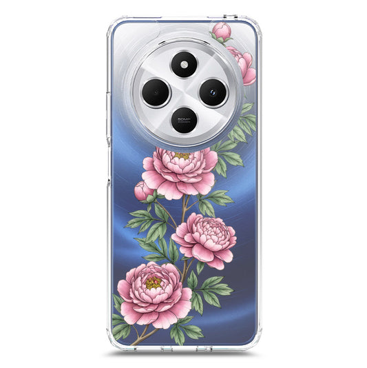 Xiaomi Redmi 14C Cover - Velvet Bloom Series - Clear Phone Case - Soft Silicon Borders