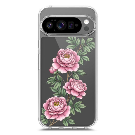 Google Pixel 10 Cover - Velvet Bloom Series - Clear Phone Case - Soft Silicon Borders