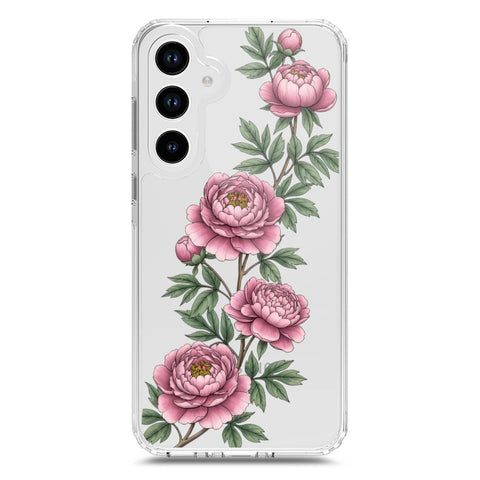 Samsung Galaxy A33 5G Cover - Velvet Bloom Series - Clear Phone Case - Soft Silicon Borders