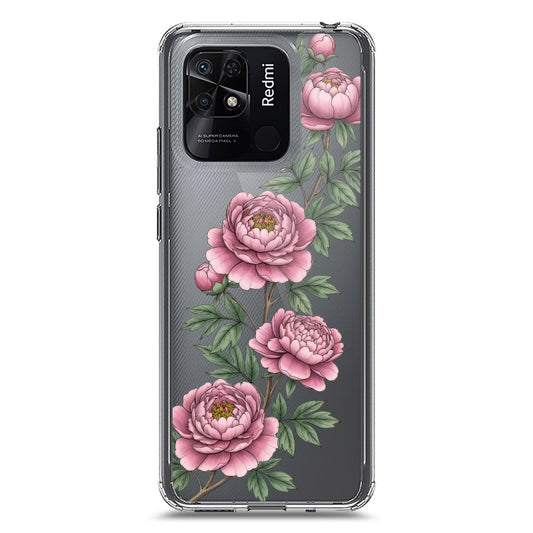 Xiaomi Redmi 10C Cover - Velvet Bloom Series - Clear Phone Case - Soft Silicon Borders