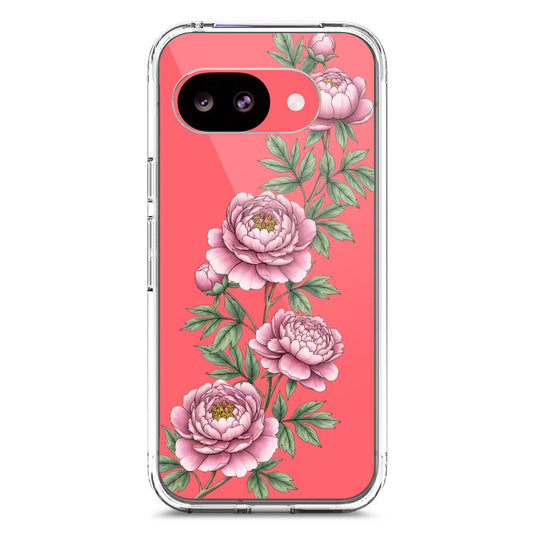Google Pixel 10a Cover - Velvet Bloom Series - Clear Phone Case - Soft Silicon Borders