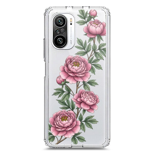 Xiaomi Poco F3 Cover - Velvet Bloom Series - Clear Phone Case - Soft Silicon Borders