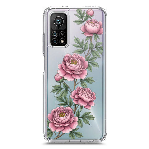 Xiaomi Mi 10T Cover - Velvet Bloom Series - Clear Phone Case - Soft Silicon Borders