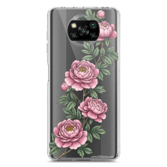 Xiaomi Poco X3 Pro Cover - Velvet Bloom Series - Clear Phone Case - Soft Silicon Borders