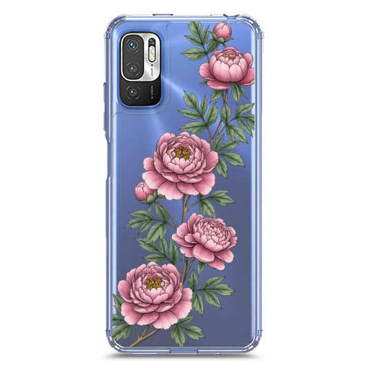 Xiaomi Redmi Note 10 5G Cover - Velvet Bloom Series - Clear Phone Case - Soft Silicon Borders