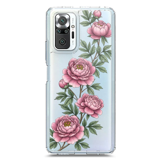 Xiaomi Redmi Note 10 Pro Max Cover - Velvet Bloom Series - Clear Phone Case - Soft Silicon Borders