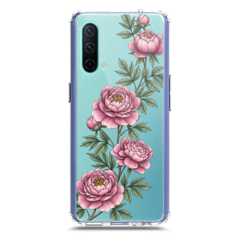 OnePlus Nord CE 5G Cover - Velvet Bloom Series - Clear Phone Case - Soft Silicon Borders