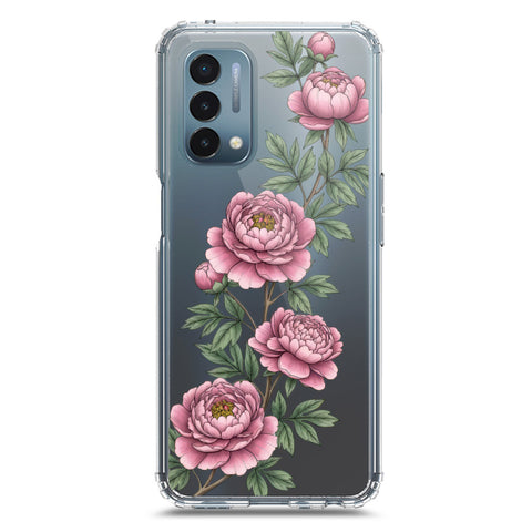 OnePlus Nord N200 5G Cover - Velvet Bloom Series - Clear Phone Case - Soft Silicon Borders