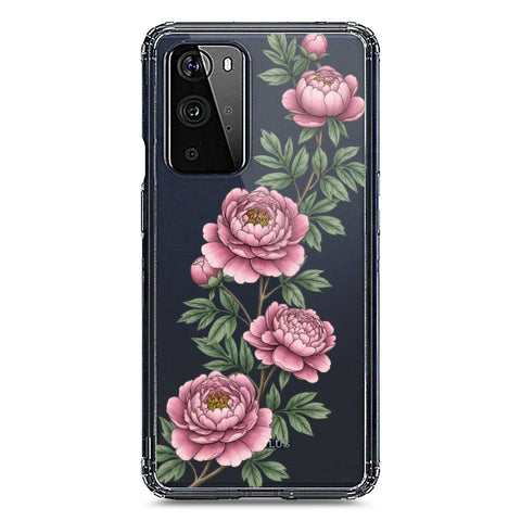 OnePlus 9 Pro Cover - Velvet Bloom Series - Clear Phone Case - Soft Silicon Borders