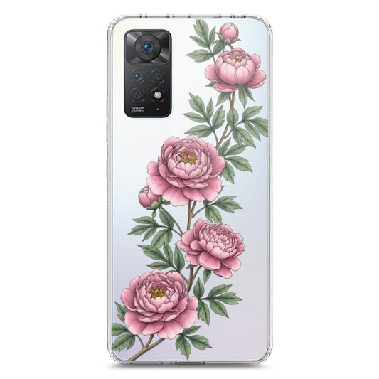 Xiaomi Redmi Note 11 Pro 5G Cover - Velvet Bloom Series - Clear Phone Case - Soft Silicon Borders
