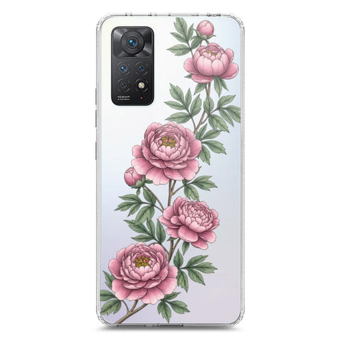 Xiaomi Redmi Note 11 Pro 5G Cover - Velvet Bloom Series - Clear Phone Case - Soft Silicon Borders