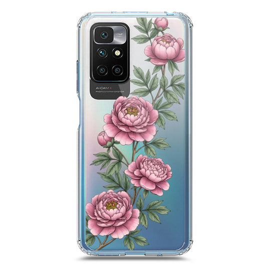 Xiaomi Redmi 10 Prime Cover - Velvet Bloom Series - Clear Phone Case - Soft Silicon Borders