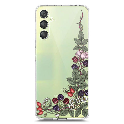 Samsung Galaxy A25 5G Cover - Velvet Bloom Series - Clear Phone Case - Soft Silicon Borders