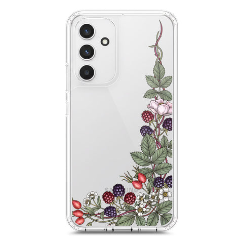 Samsung Galaxy A54 5G Cover - Velvet Bloom Series - Clear Phone Case - Soft Silicon Borders
