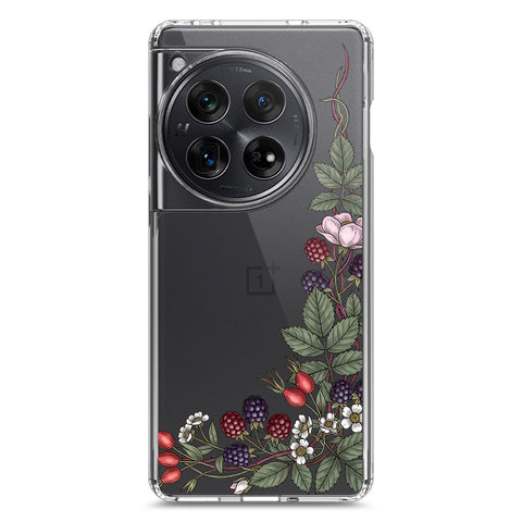 OnePlus 12 Cover - Velvet Bloom Series - Clear Phone Case - Soft Silicon Borders