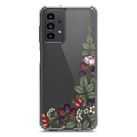 Samsung Galaxy A13 Cover - Velvet Bloom Series - Clear Phone Case - Soft Silicon Borders
