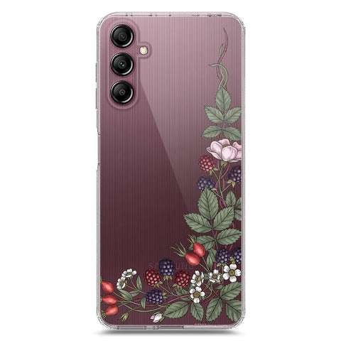 Samsung Galaxy A15 4G Cover - Velvet Bloom Series - Clear Phone Case - Soft Silicon Borders