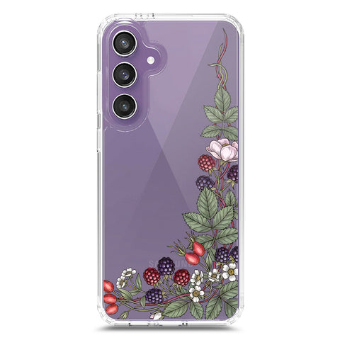 Samsung Galaxy S23 FE Cover - Velvet Bloom Series - Clear Phone Case - Soft Silicon Borders