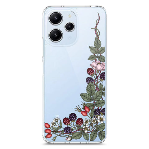 Xiaomi Redmi 12 Cover - Velvet Bloom Series - Clear Phone Case - Soft Silicon Borders