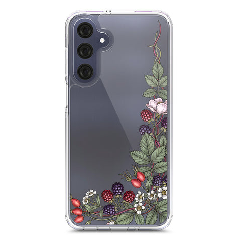 Samsung Galaxy A16 5G Cover - Velvet Bloom Series - Clear Phone Case - Soft Silicon Borders
