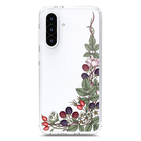 Samsung Galaxy A36 Cover - Velvet Bloom Series - Clear Phone Case - Soft Silicon Borders