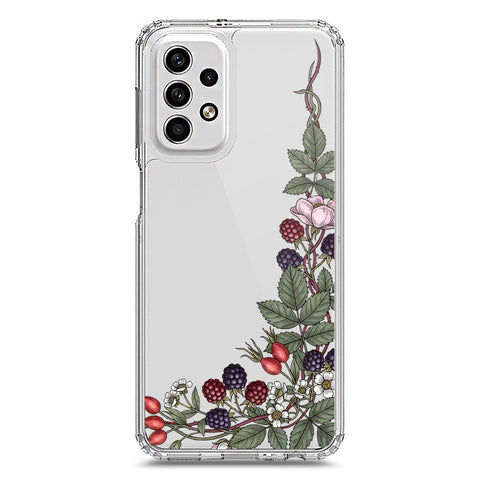 Samsung Galaxy A23 Cover - Velvet Bloom Series - Clear Phone Case - Soft Silicon Borders