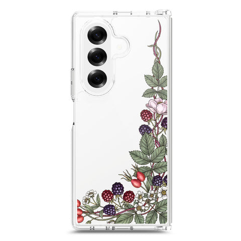 Samsung Galaxy Z Fold 7 Cover - Velvet Bloom Series - Clear Phone Case - Soft Silicon Borders