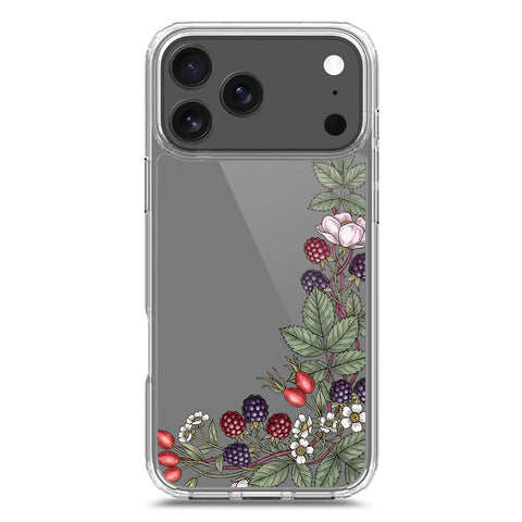 iPhone 17 Pro Max Cover - Velvet Bloom Series - Clear Phone Case - Soft Silicon Borders