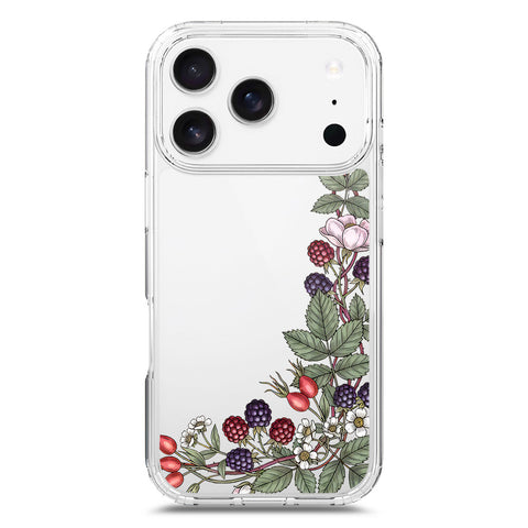 iPhone 17 Pro Cover - Velvet Bloom Series - Clear Phone Case - Soft Silicon Borders