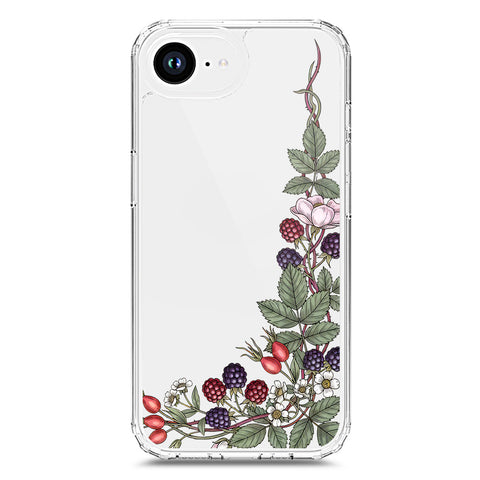 iPhone 16e Cover - Velvet Bloom Series - Clear Phone Case - Soft Silicon Borders
