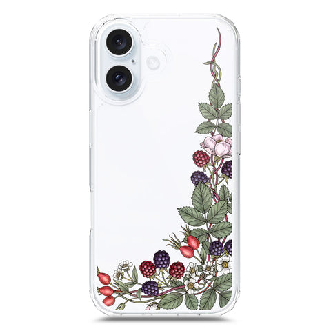 iPhone 17 Cover - Velvet Bloom Series - Clear Phone Case - Soft Silicon Borders