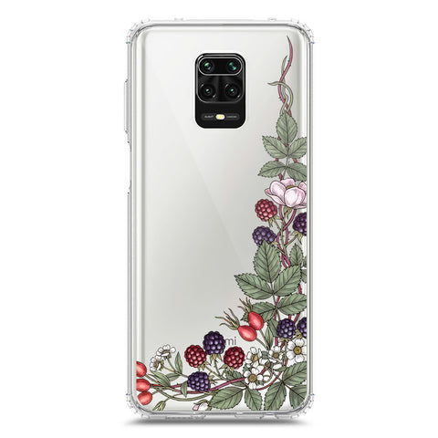 Xiaomi Redmi Note 9 Pro Max Cover - Velvet Bloom Series - Clear Phone Case - Soft Silicon Borders