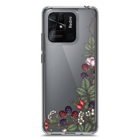 Xiaomi Redmi 10C Cover - Velvet Bloom Series - Clear Phone Case - Soft Silicon Borders