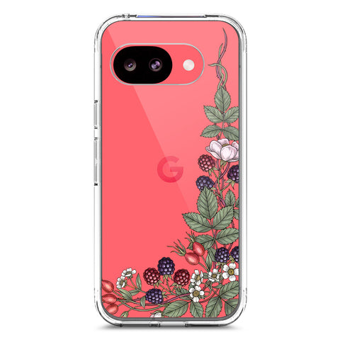 Google Pixel 10a Cover - Velvet Bloom Series - Clear Phone Case - Soft Silicon Borders