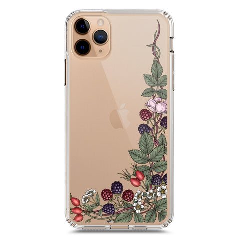 iPhone 11 Pro Max Cover - Velvet Bloom Series - Clear Phone Case - Soft Silicon Borders